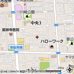岡山県総社市中央3丁目周辺の地図