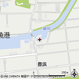前川排水機場周辺の地図