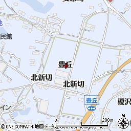 愛知県田原市豊島町豊丘周辺の地図