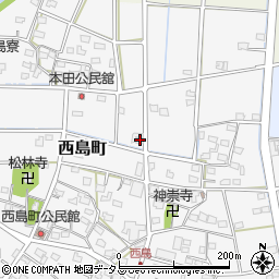 静岡県浜松市中央区西島町187周辺の地図