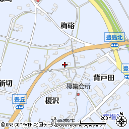 愛知県田原市豊島町梅硲49周辺の地図