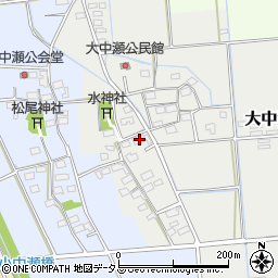 静岡県磐田市大中瀬203周辺の地図