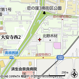 奈良県奈良市大安寺西周辺の地図