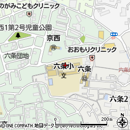奈良市立学童保育所六条バンビーホーム周辺の地図