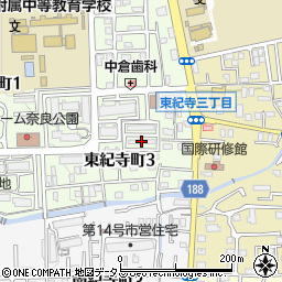紀寺合同宿舎周辺の地図