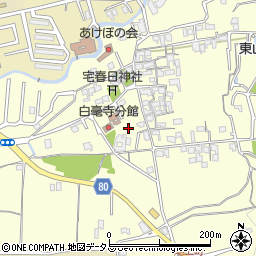 奈良県奈良市高円町周辺の地図