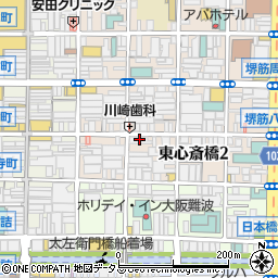 大阪府大阪市中央区東心斎橋2丁目6-28周辺の地図
