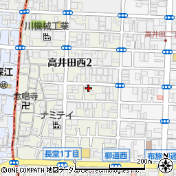 名鉄協商東大阪高井田西２丁目駐車場周辺の地図