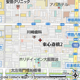 ＧＵＴ’Ｓ心斎橋店周辺の地図