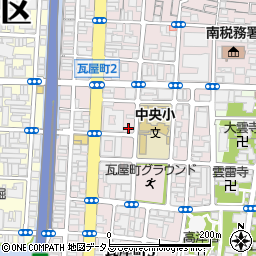 大阪府大阪市中央区瓦屋町周辺の地図
