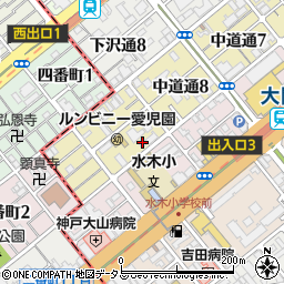 ＷＡ障害者作業所ネットワーク神戸周辺の地図