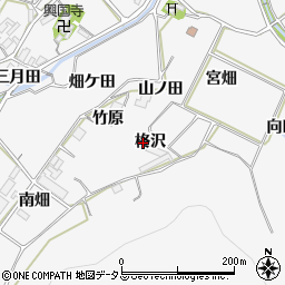 愛知県田原市仁崎町（柊沢）周辺の地図