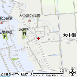 静岡県磐田市大中瀬124周辺の地図
