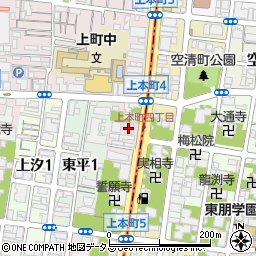 コスモ上本町グレースタワー周辺の地図