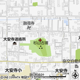 奈良県奈良市大安寺周辺の地図
