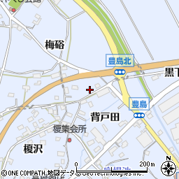 愛知県田原市豊島町梅硲59周辺の地図