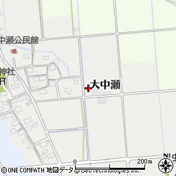 静岡県磐田市大中瀬176周辺の地図
