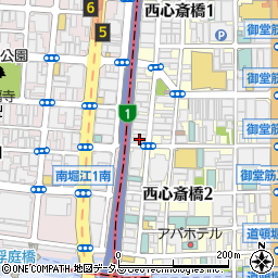 大阪府大阪市中央区西心斎橋2丁目18-18周辺の地図