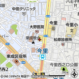 大阪府大阪市東成区大今里西1丁目26周辺の地図