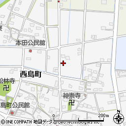静岡県浜松市中央区西島町201周辺の地図