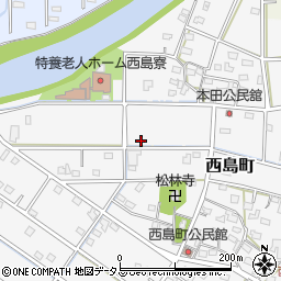 静岡県浜松市中央区西島町156周辺の地図