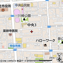 岡山県総社市中央3丁目12周辺の地図