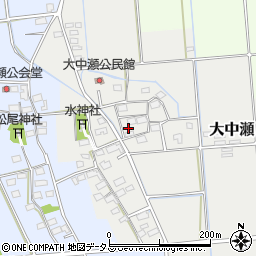 静岡県磐田市大中瀬198周辺の地図