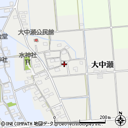 静岡県磐田市大中瀬334周辺の地図