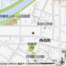 静岡県浜松市中央区西島町163周辺の地図