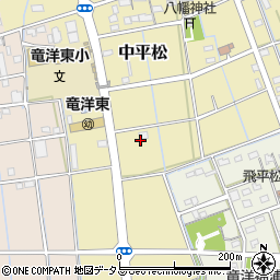 静岡県磐田市中平松周辺の地図