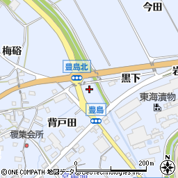 愛知県田原市豊島町中坪周辺の地図