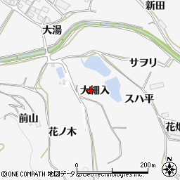 愛知県田原市仁崎町大細入周辺の地図