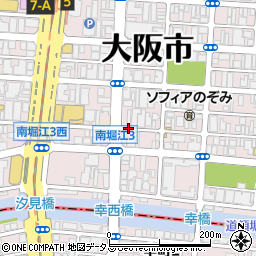 大阪府大阪市西区南堀江周辺の地図