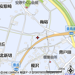 愛知県田原市豊島町梅硲47周辺の地図