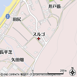 愛知県田原市野田町スルゴ16周辺の地図