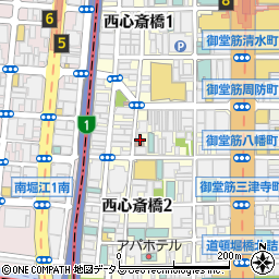 大阪府大阪市中央区西心斎橋2丁目10-22周辺の地図