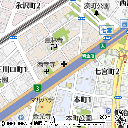 兵庫県神戸市兵庫区兵庫町2丁目1-38周辺の地図