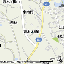 愛知県豊橋市杉山町東木ノ根山周辺の地図
