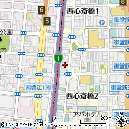 大阪府大阪市中央区西心斎橋2丁目18-14周辺の地図