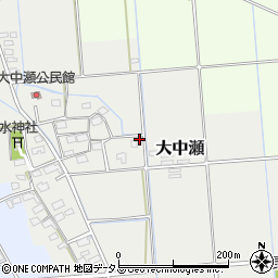 静岡県磐田市大中瀬112周辺の地図