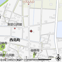 静岡県浜松市中央区西島町198周辺の地図