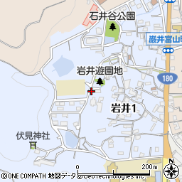 岡山県岡山市北区岩井周辺の地図