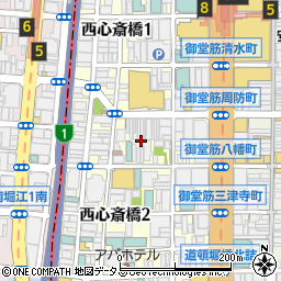 大阪府大阪市中央区西心斎橋2丁目10周辺の地図