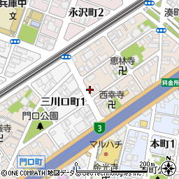 兵庫県神戸市兵庫区兵庫町2丁目2-16周辺の地図