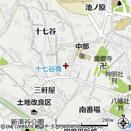 愛知県田原市田原町十七谷111周辺の地図