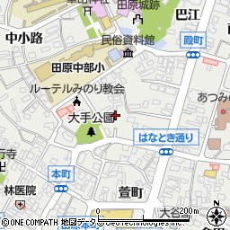 愛知県田原市田原町殿町周辺の地図