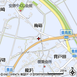 愛知県田原市豊島町梅硲51周辺の地図