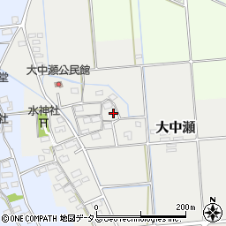 静岡県磐田市大中瀬342周辺の地図