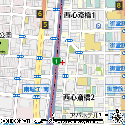大阪府大阪市中央区西心斎橋2丁目18-12周辺の地図
