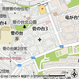 兵庫県神戸市須磨区菅の台3丁目周辺の地図